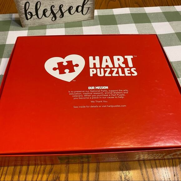 Hart Puzzles 1000 Piece Jigsaw Puzzle Puppies at Play Flowers Garden Butterflies - Picture 6 of 6